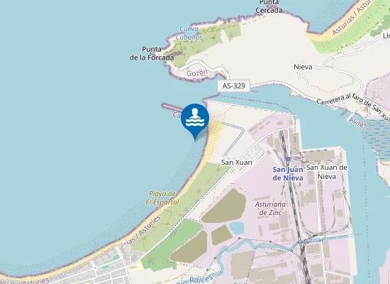 Map of PLAYA SAN JUAN DE NIEVA PM1