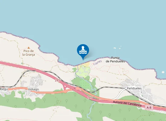 Map of PLAYA VIDIAGO (BRETONES) PM1