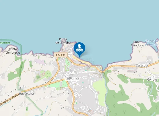 Map of PLAYA DE COMILLAS PM1