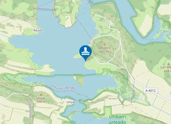 Map of Embalse Ullibarri Gamboa Elburgo/Burgelu Pm1