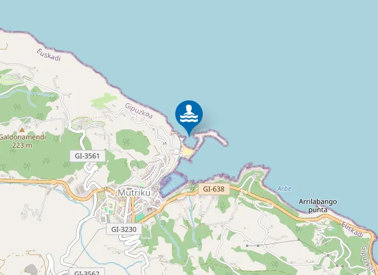 Map of PLAYA DE MUTRIKU (PUERTO) PM1