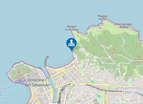 Map of PLAYA DE GROS/LA ZURRIOLA PM1