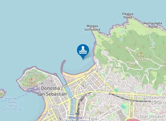 Map of PLAYA DE GROS/LA ZURRIOLA PM2