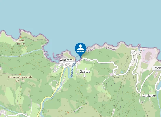 Map of PLAYA ARMINTZA PM1