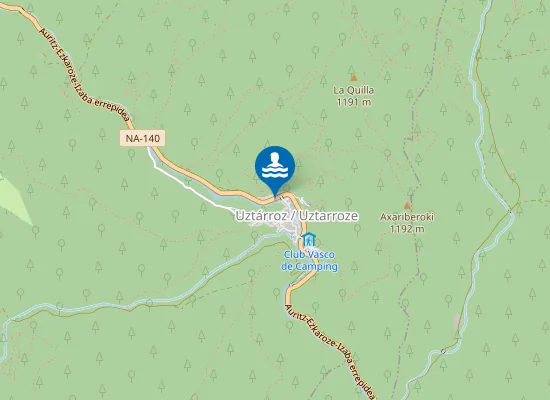 Map of Rio Uztarroz Uzt?Rroz/Uztarroze Pm1