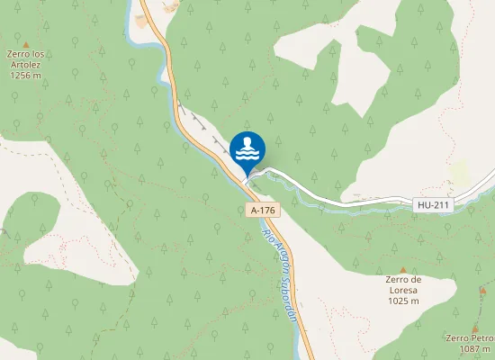 Map of Barranco Rio Aragon Subordan Valle De Hecho Pm1