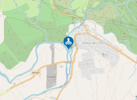 Map of RIO ALBERCHE ALDEA DEL FRESNO PM1