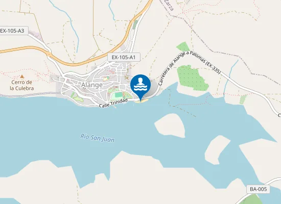 Map of Embalse Alange Alange Pm1