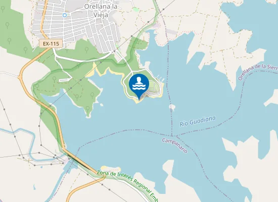 Map of Embalse Orellana Orellana La Vieja Pm1