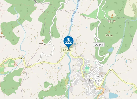 Map of GARGANTA DE JARANDA JARANDILLA DE LA VERA PM1