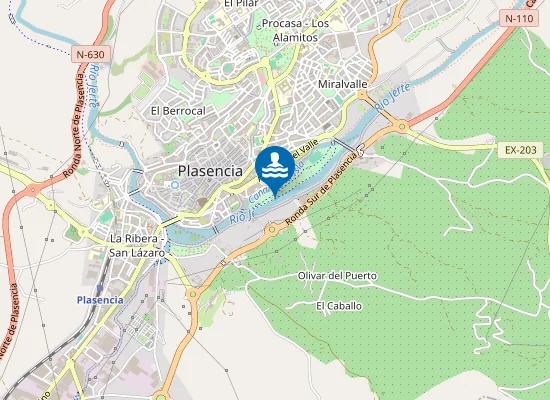 Map of RIO JERTE PLASENCIA PM2