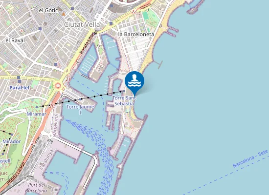 Map of PLAYA DE SANT SEBASTI? PM1