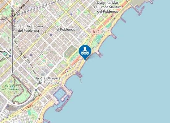 Map of PLAYA DEL BOGATELL PM1