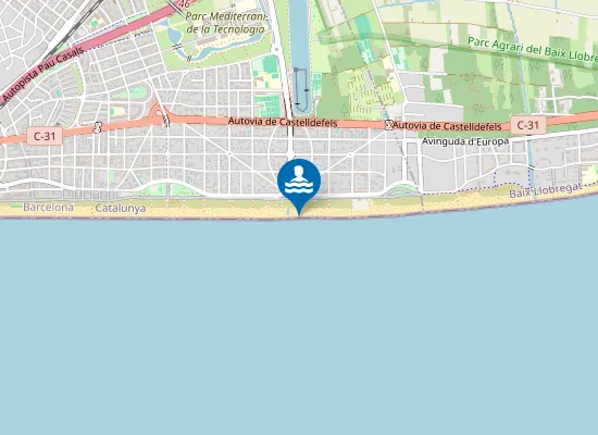 Map of PLAYA DE LA PINEDA PM1