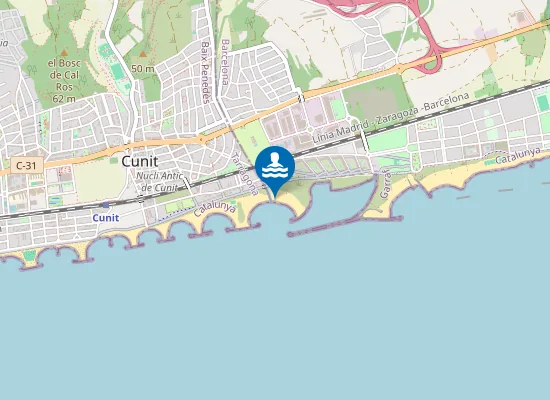 Map of PLAYA DE LES GAVINES PM1