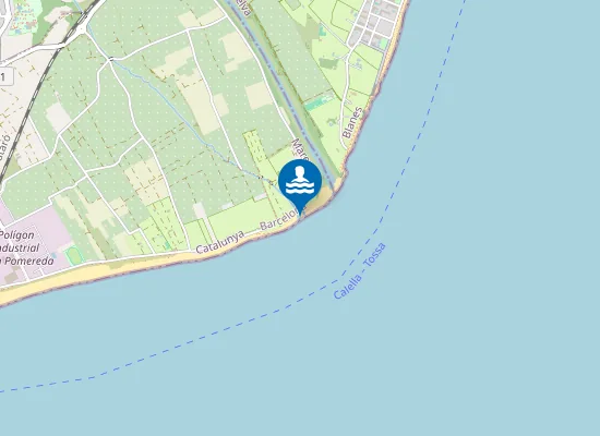 Map of PLAYA DE LA PUNTA DE LA TORDERA-DE LA CONCA PM1