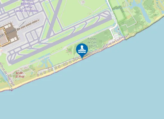 Map of PLAYA DEL PRAT (CAN CAMINS) PM1