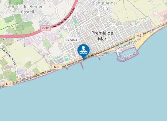 Map of PLAYA DEL PLA DE L?S-DESC?RREGA PM1