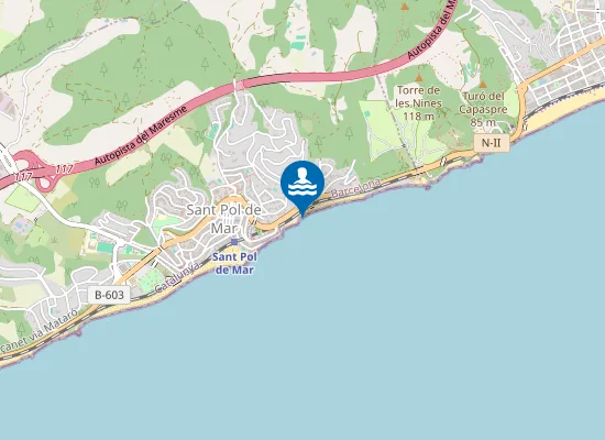 Map of PLAYA DE LA PLATJOLA I EL MORER PM1