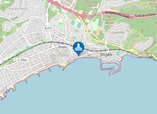 Map of PLAYA DE SANT SEBASTI? PM1