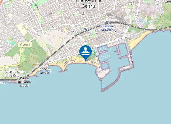 Map of PLAYA DE RIBES-ROGES PM1