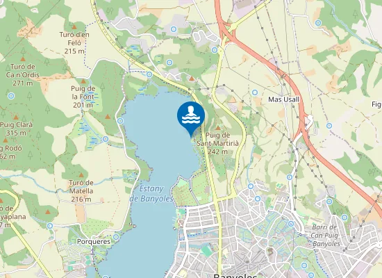 Map of Embalse Banyoles Banyoles Pm2