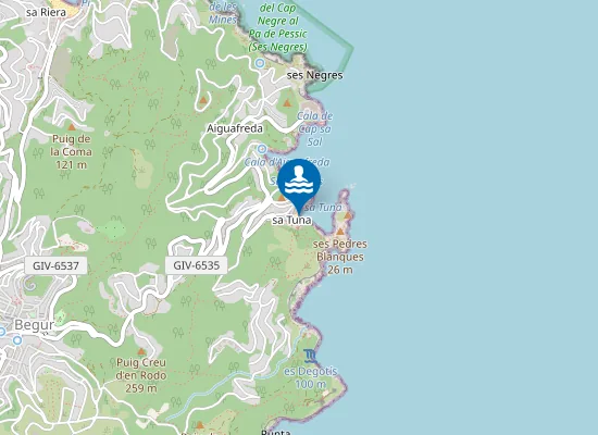 Map of PLAYA DE SA TUNA PM1