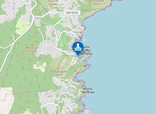 Map of PLAYA D'AIGUABLAVA PM1