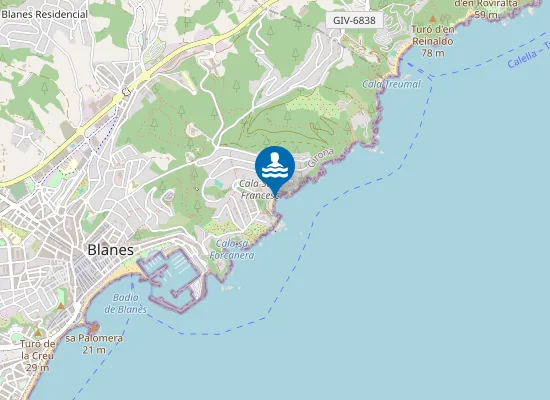 Map of PLAYA CALA DE SANT FRANCESC PM1