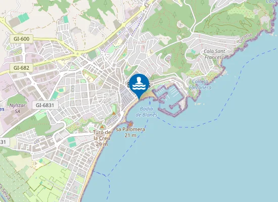 Map of PLAYA DE BLANES PM1