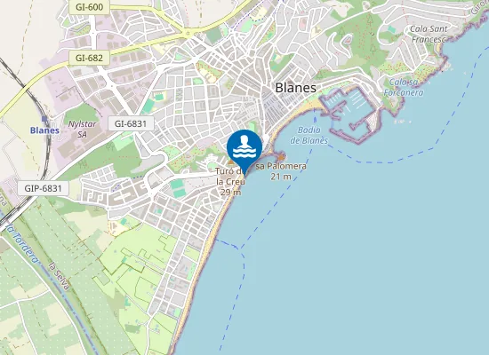 Map of PLAYA DE S'ABANELL PM1