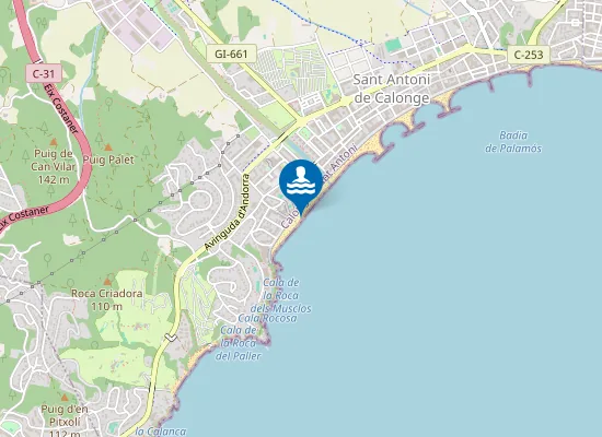 Map of PLAYA DE TORRE VALENTINA PM1