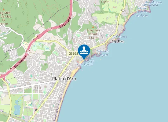 Map of PLAYA CALA ROVIRA PM1