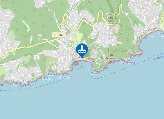 Map of PLAYA CALA CANYELLES PM1