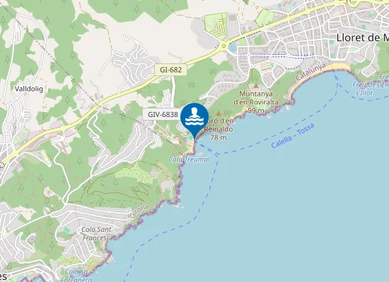 Map of PLAYA DE SANTA CRISTINA PM1