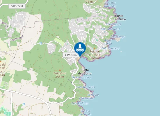 Map of PLAYA DE TAMARIU PM1