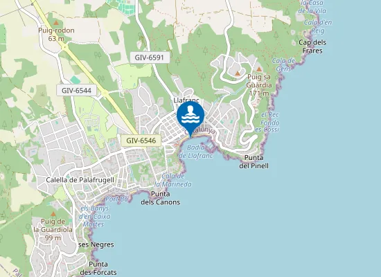 Map of PLAYA DE LLAFRANC PM1