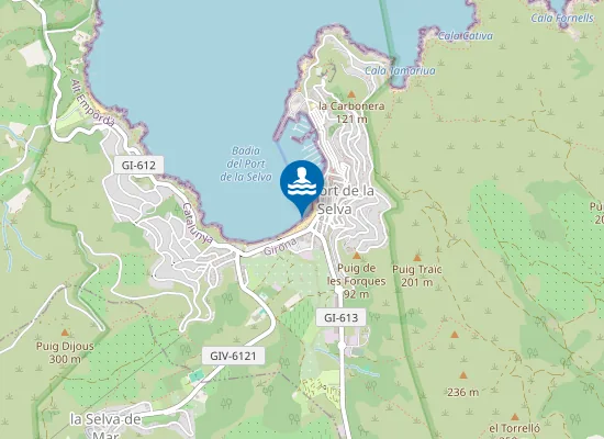 Map of PLAYA DEL PORT DE LA SELVA PM1