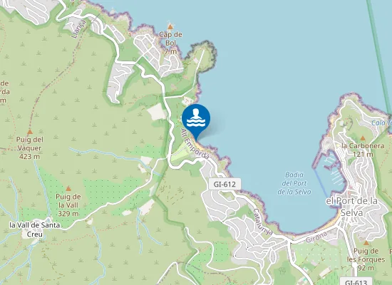 Map of PLAYA DEL PORT DE LA VALL PM1