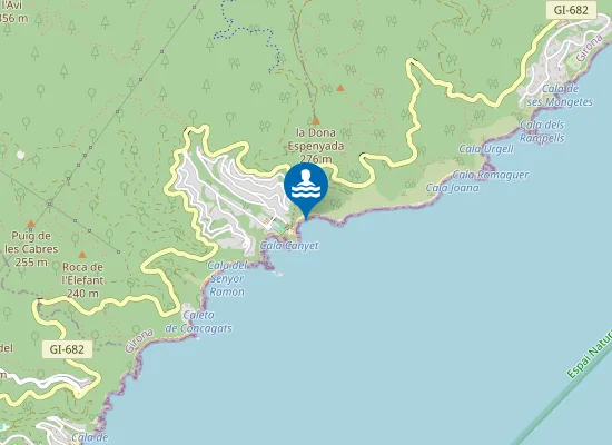 Map of PLAYA DELS CANYERETS PM1