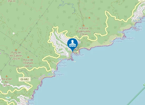 Map of PLAYA DE CANYET PM1