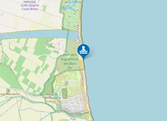 Map of PLAYA DE LA FONOLLERA I MAS PINELL PM1