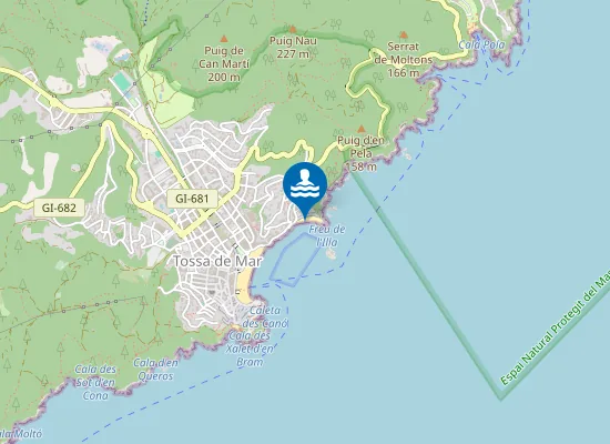 Map of PLAYA DE LA MAR MENUDA PM1