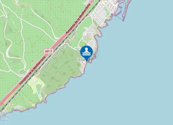 Map of PLAYA DE L'ESTANY PM1