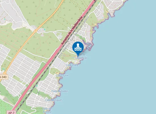 Map of PLAYA DE SANT JORDI D'ALFAMA PM1