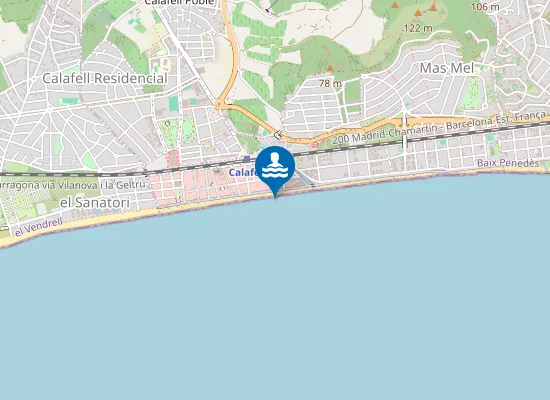 Map of PLAYA DE CALAFELL PM1