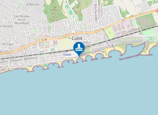 Map of PLAYA DE CUNIT LLEVANT PM1