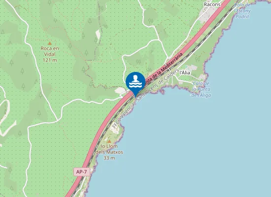 Map of PLAYA DEL PONT DE L'?LIA PM1