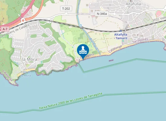 Map of PLAYA DE TAMARIT PM1