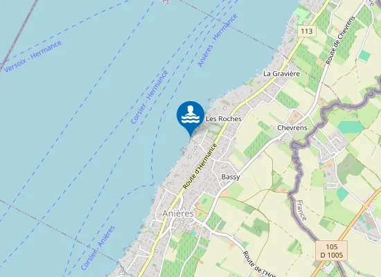 Map of Anière Plage